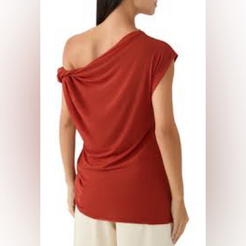 Express Rust Drape Blouse